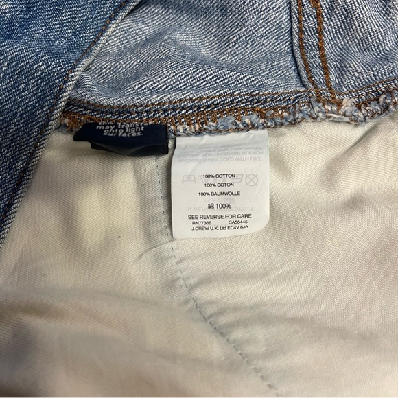 J. Crew Jean Skirt Women’s Size 29 Medium Blue Wash Denim Cut Off Mini Vintage - Picture 6 of 6